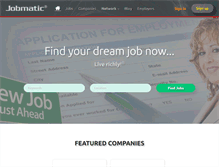 Tablet Screenshot of jobmatic.com